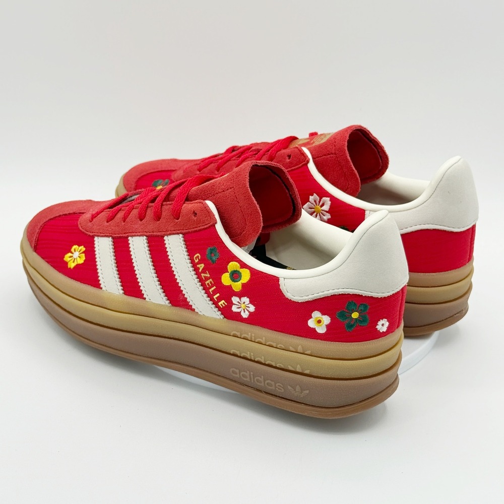 Adidas X Liberty London Gazelle Bold W Size 8 Scarlet White Flowers IH1921, NEW - Picture 5 of 11